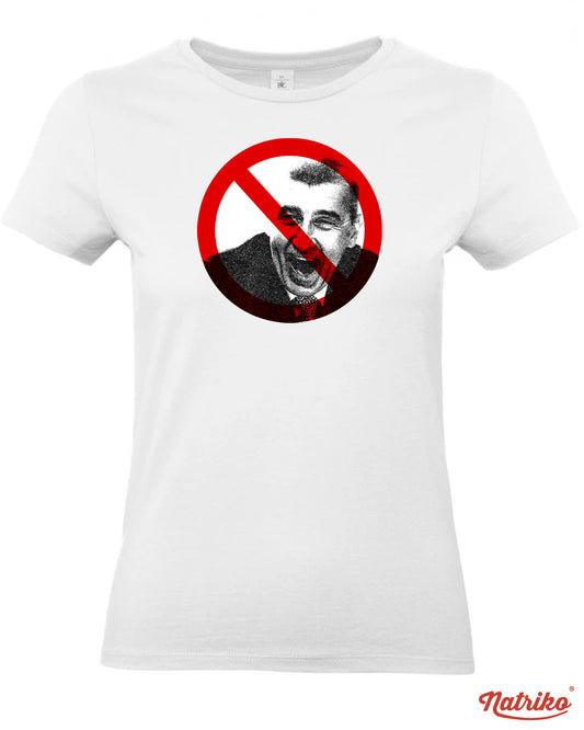 Dámské tričko s potiskem Ne Babiš