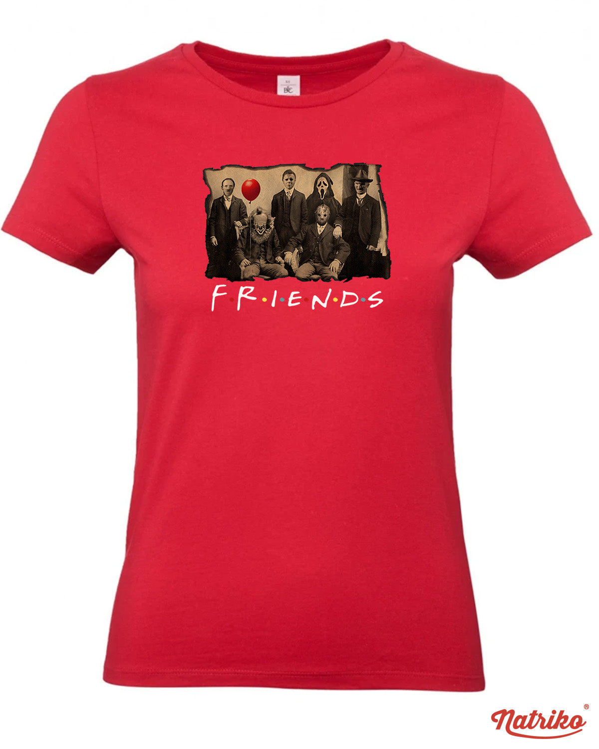 Dámská trička s potiskem Horror friends