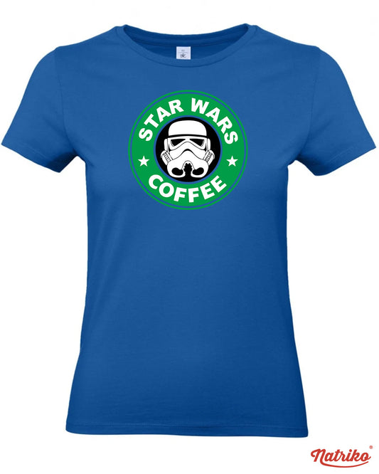 Dámské tričko s potiskem Star wars coffee