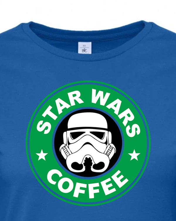 Dámské tričko s potiskem Star wars coffee