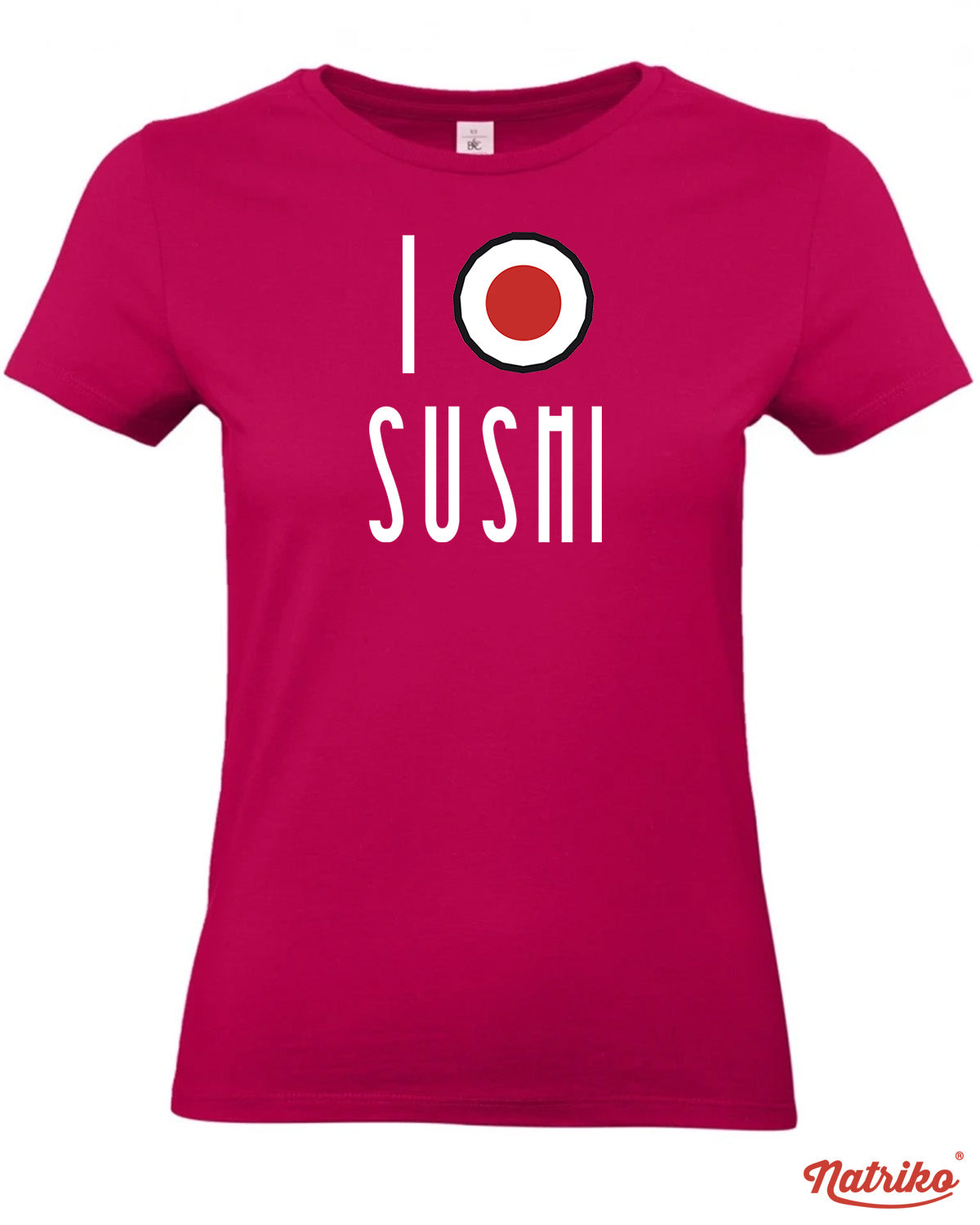 Dámské tričko s potiskem I love sushi
