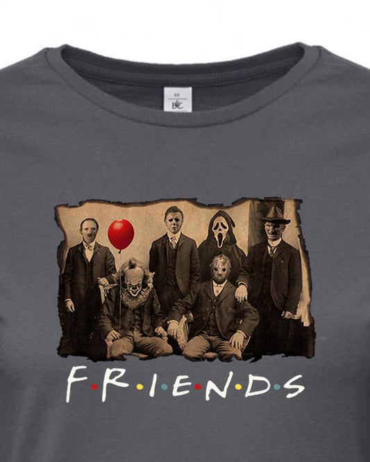 Dámská trička s potiskem Horror friends