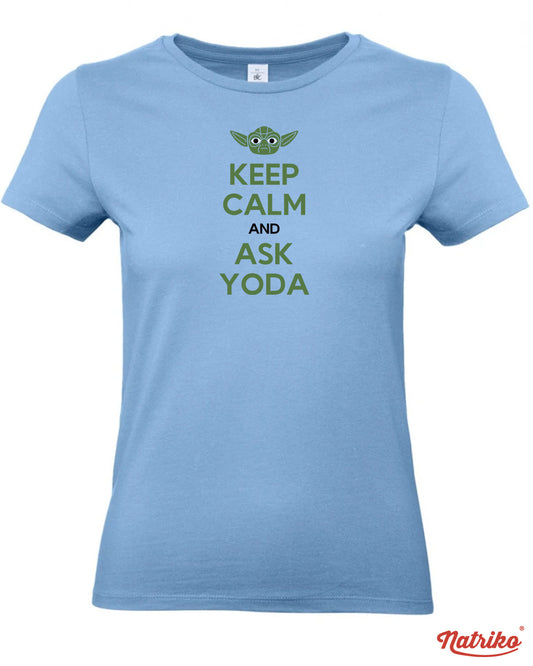 Dámské tričko s potiskem Ask Yoda