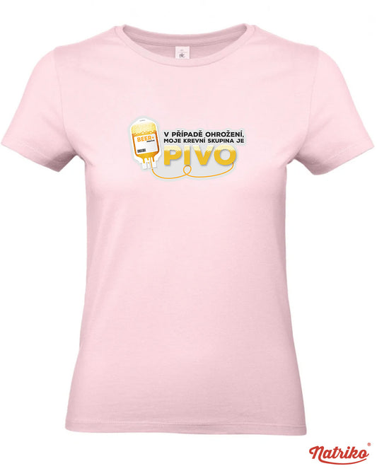 Dámské tričko s potiskem Beer positive