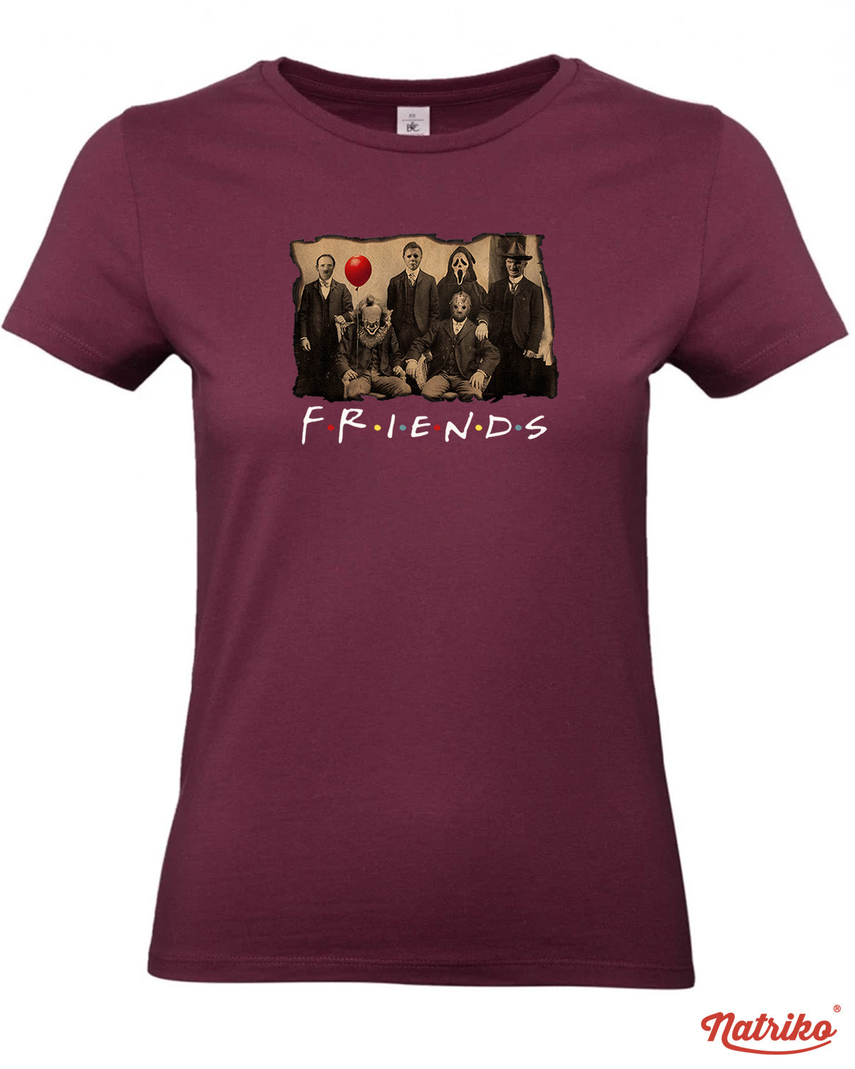 Dámská trička s potiskem Horror friends