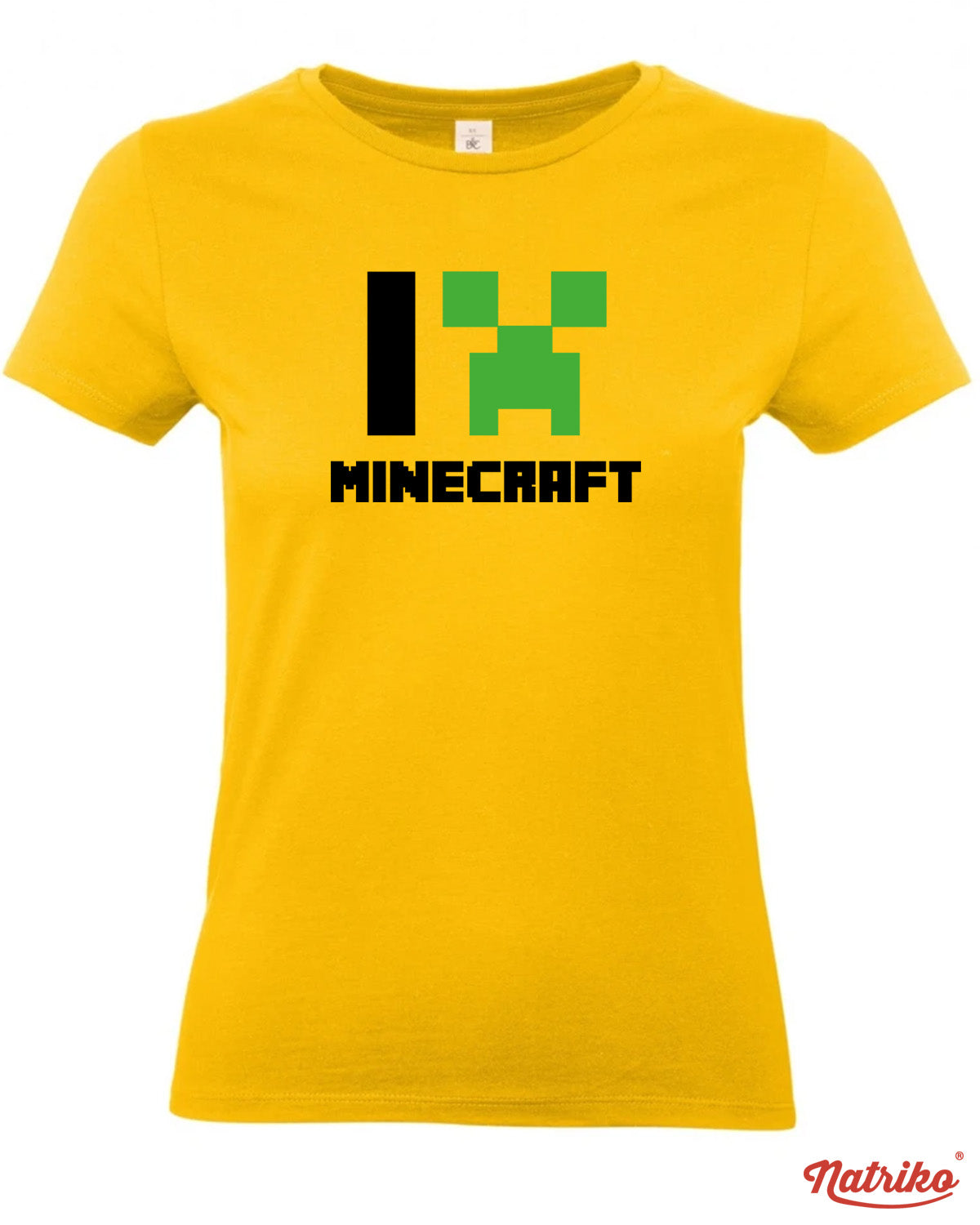 Dámské tričko s potiskem I love Minecraft