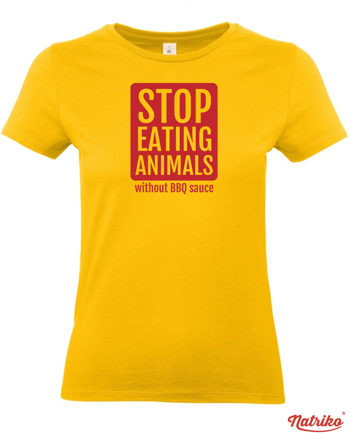 Dámské tričko s potiskem Stop eating animals