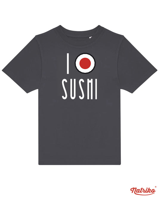 Dětské tričko s potiskem I love sushi
