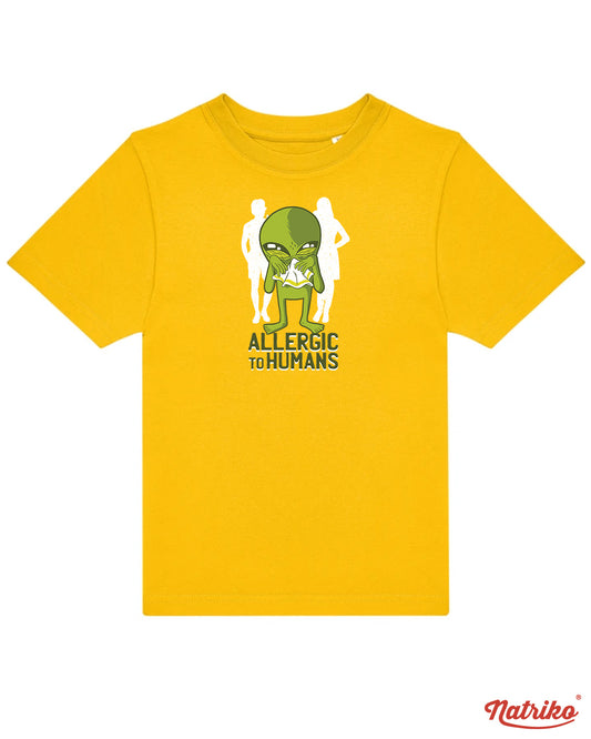 Dětské tričko s potiskem Allergic to humans