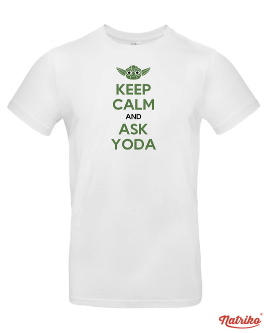 Pánské tričko s potiskem Ask Yoda