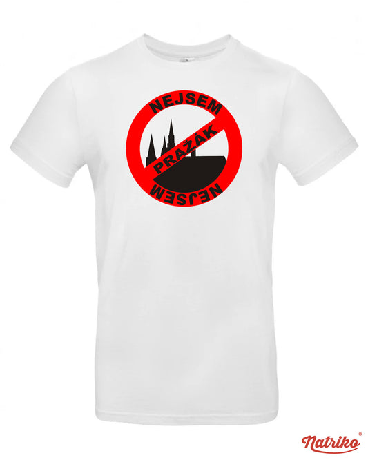 Pánské tričko s potiskem Nejsem Pražák
