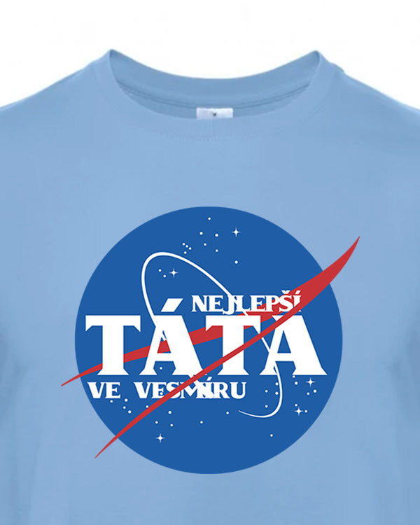 Pánské tričko s potiskem Nejlepší táta ve vesmíru