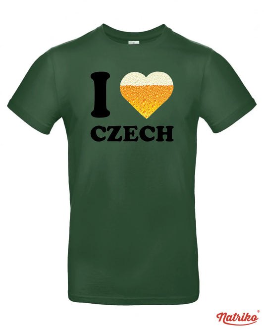 Pánské tričko s potiskem I love Czech