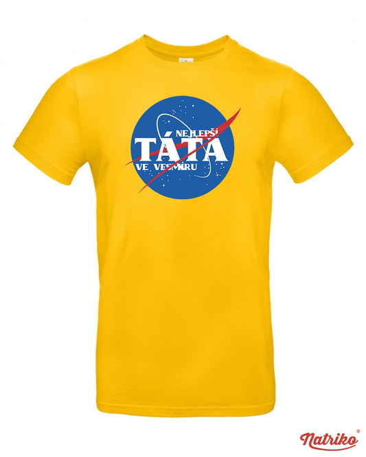 Pánské tričko s potiskem Nejlepší táta ve vesmíru