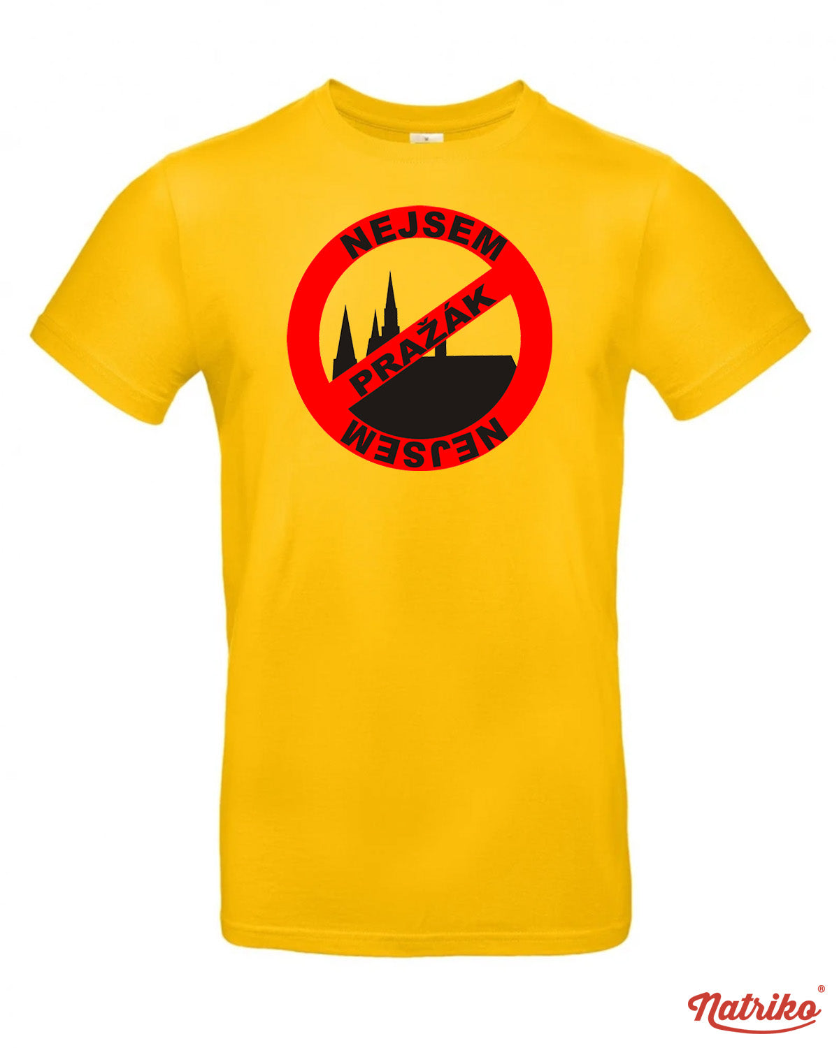 Pánské tričko s potiskem Nejsem Pražák