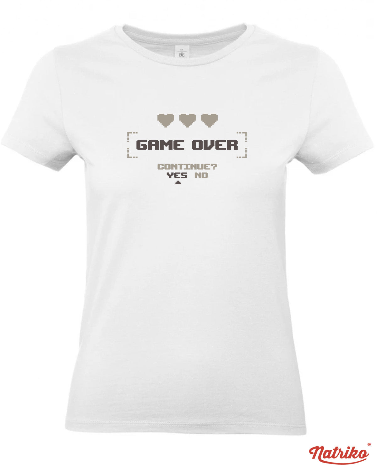 Dámské tričko s potiskem Game over Continue