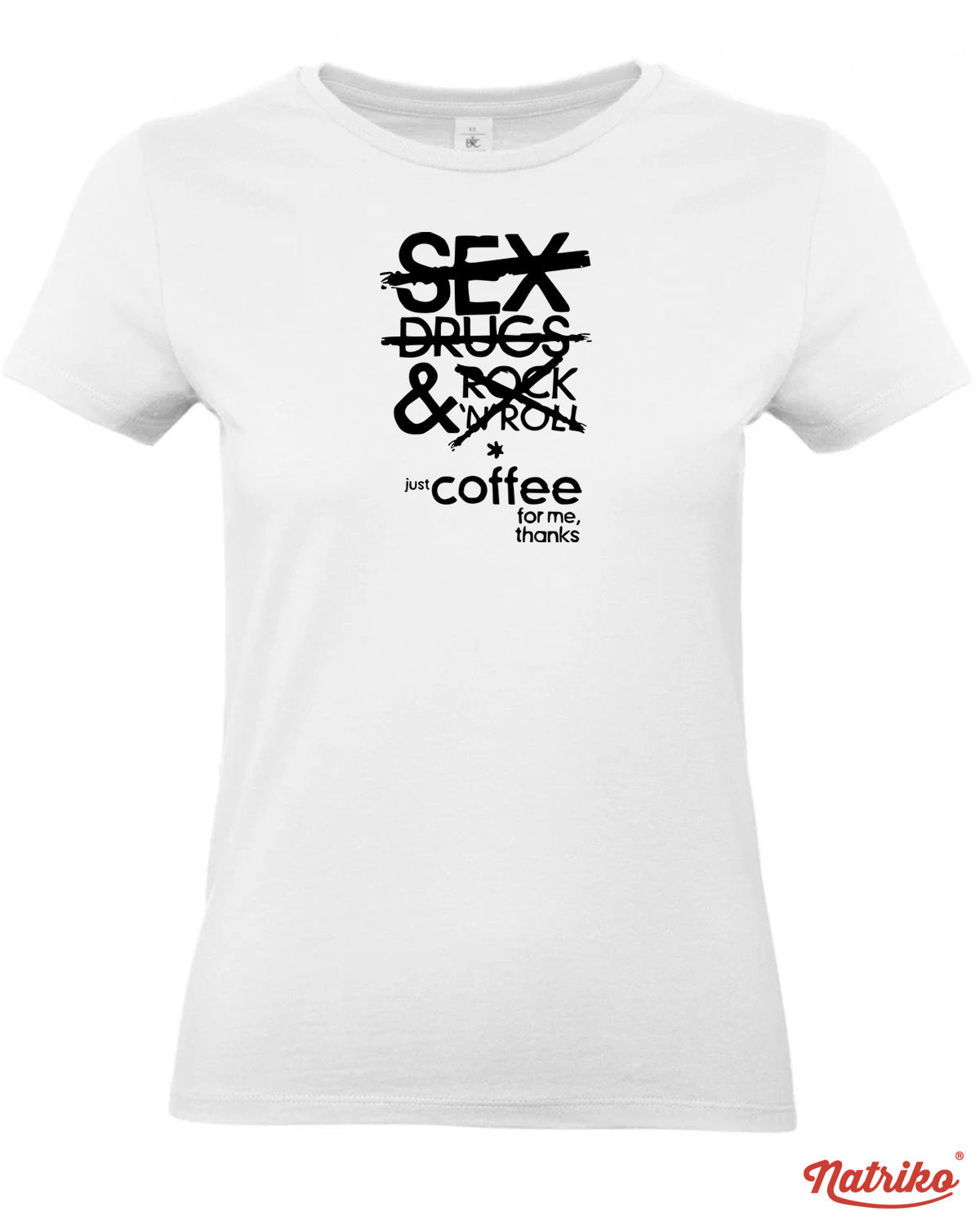 Dámské tričko s potiskem Just coffee