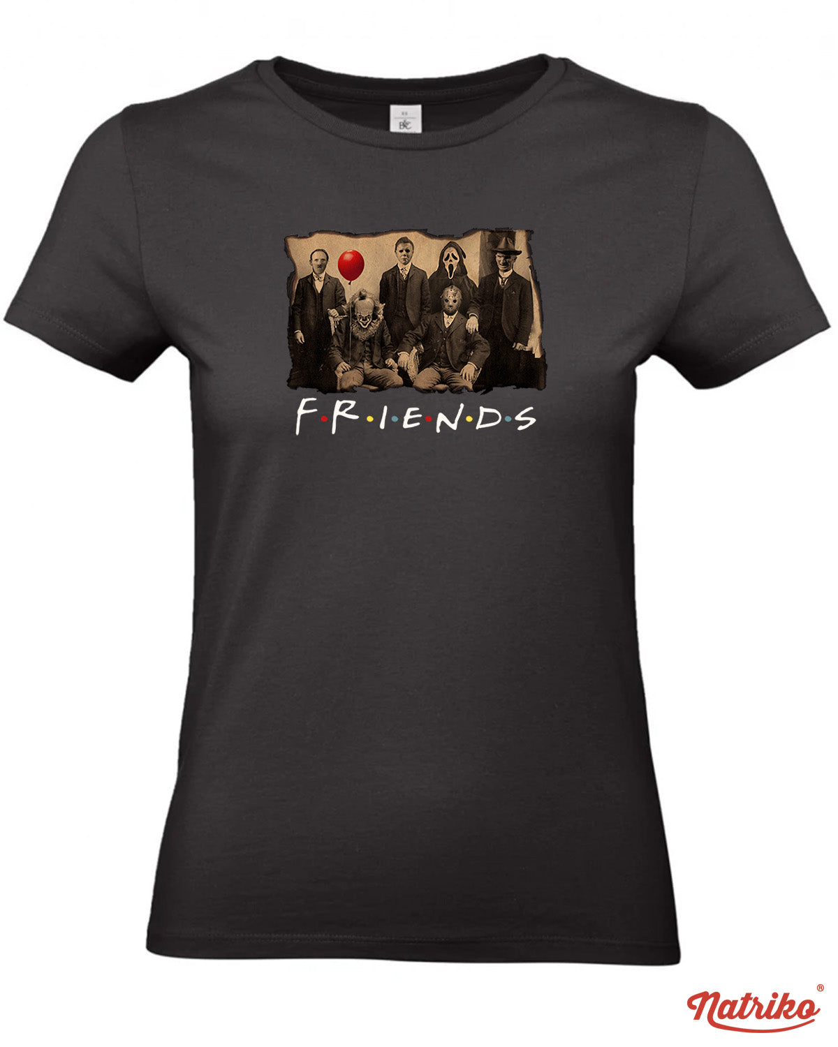 Dámská trička s potiskem Horror friends
