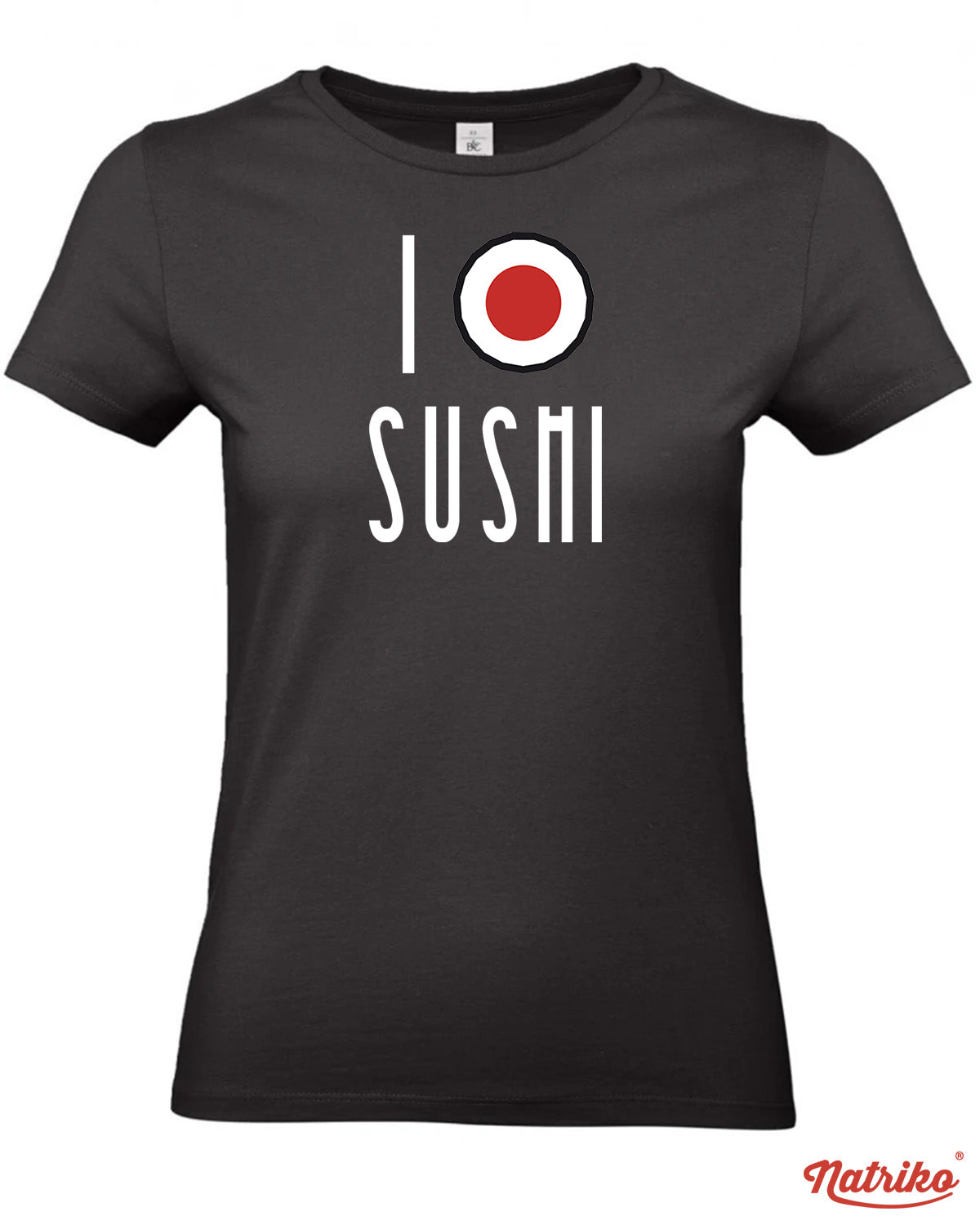 Dámské tričko s potiskem I love sushi