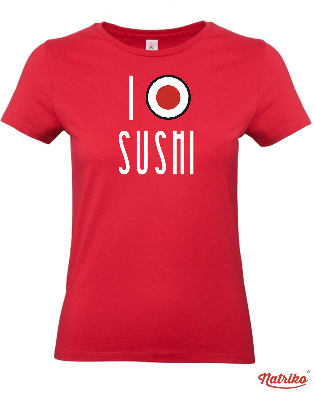 Dámské tričko s potiskem I love sushi