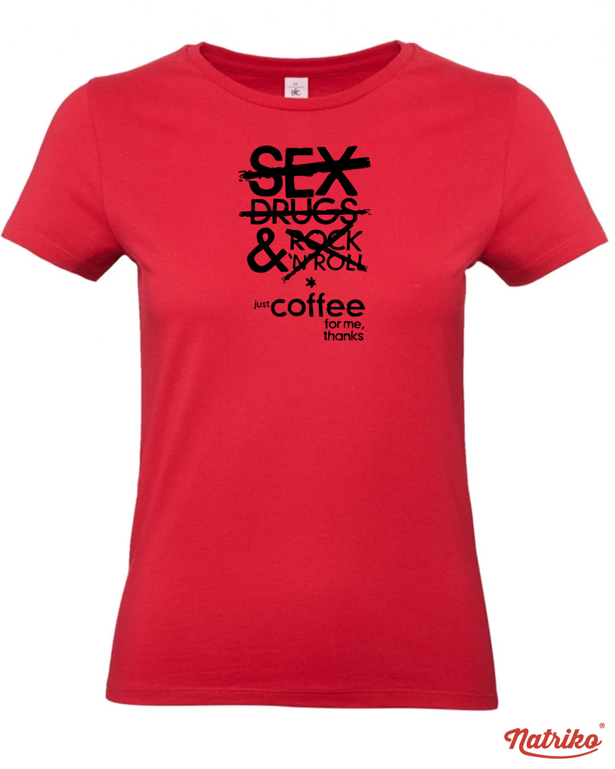 Dámské tričko s potiskem Just coffee