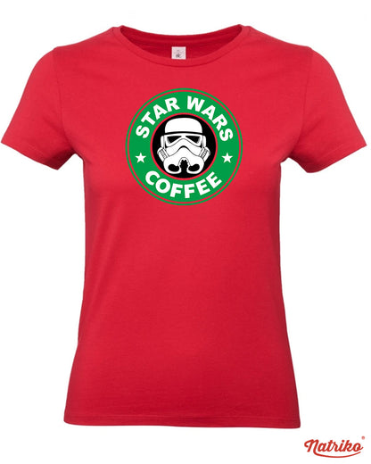 Dámské tričko s potiskem Star wars coffee