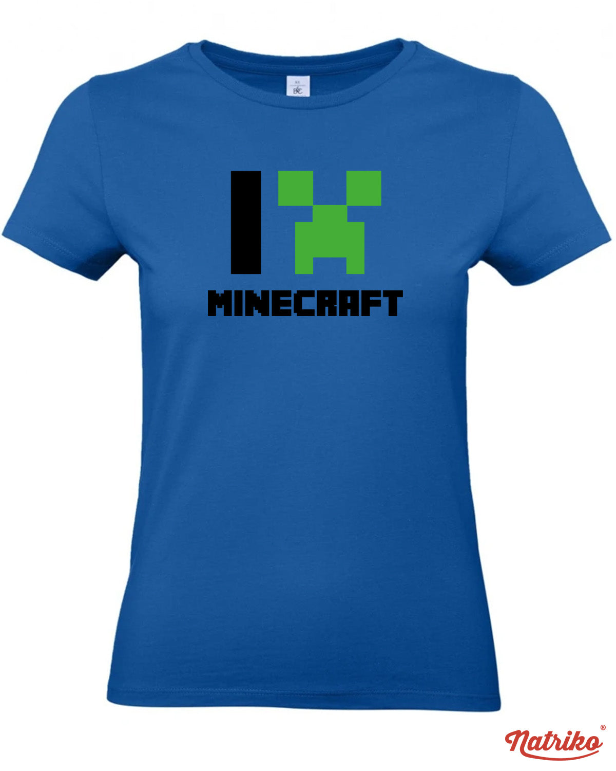 Dámské tričko s potiskem I love Minecraft