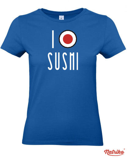 Dámské tričko s potiskem I love sushi