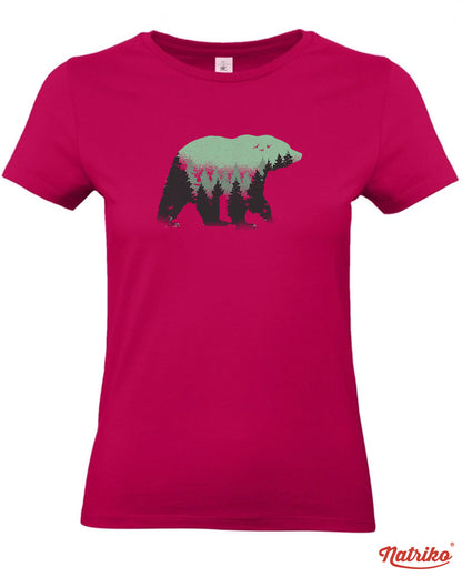Dámské tričko s potiskem Wild bear
