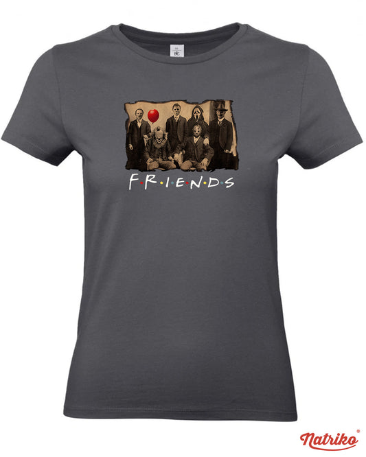 Dámská trička s potiskem Horror friends