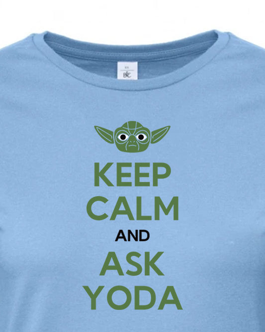 Dámské tričko s potiskem Ask Yoda