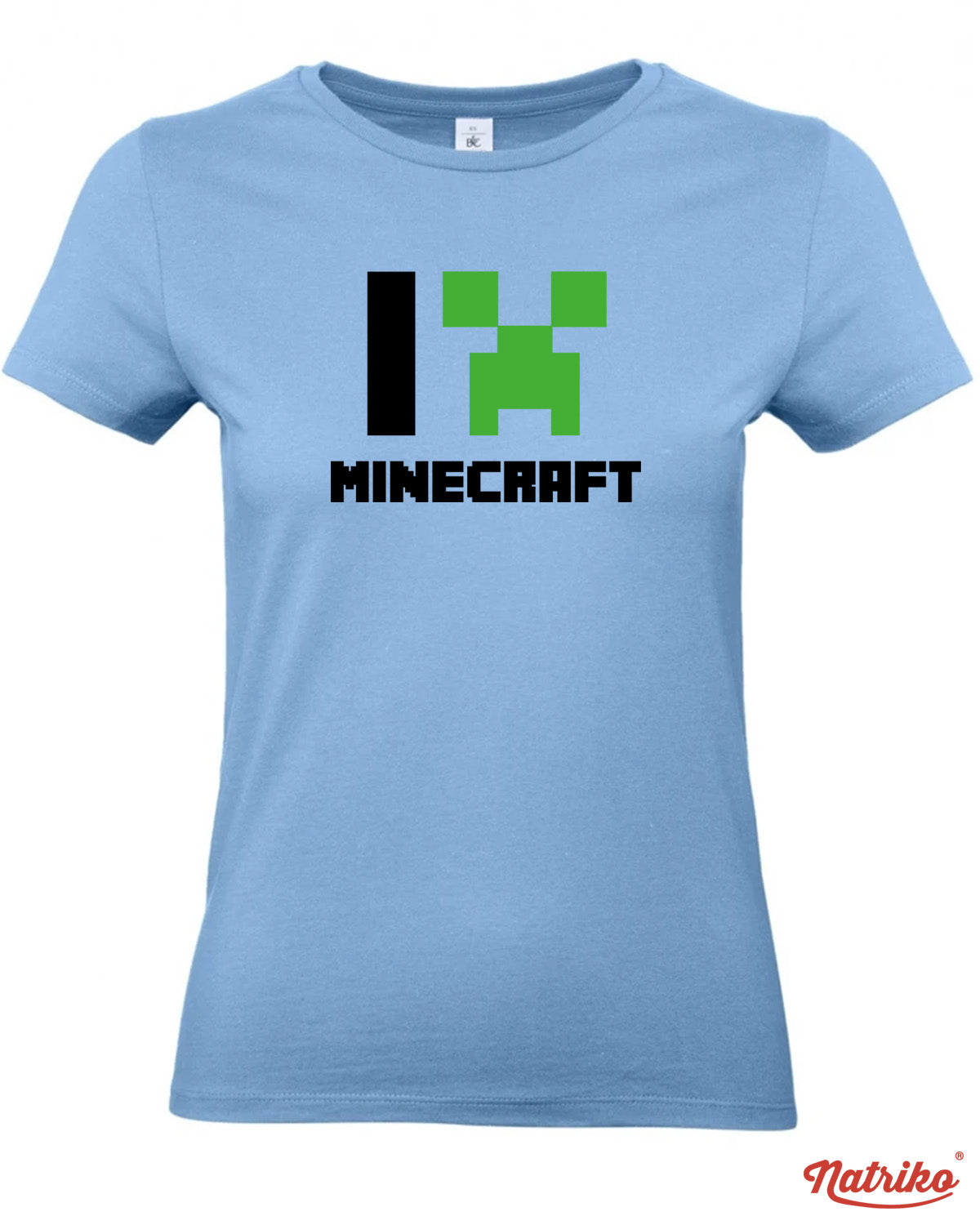 Dámské tričko s potiskem I love Minecraft
