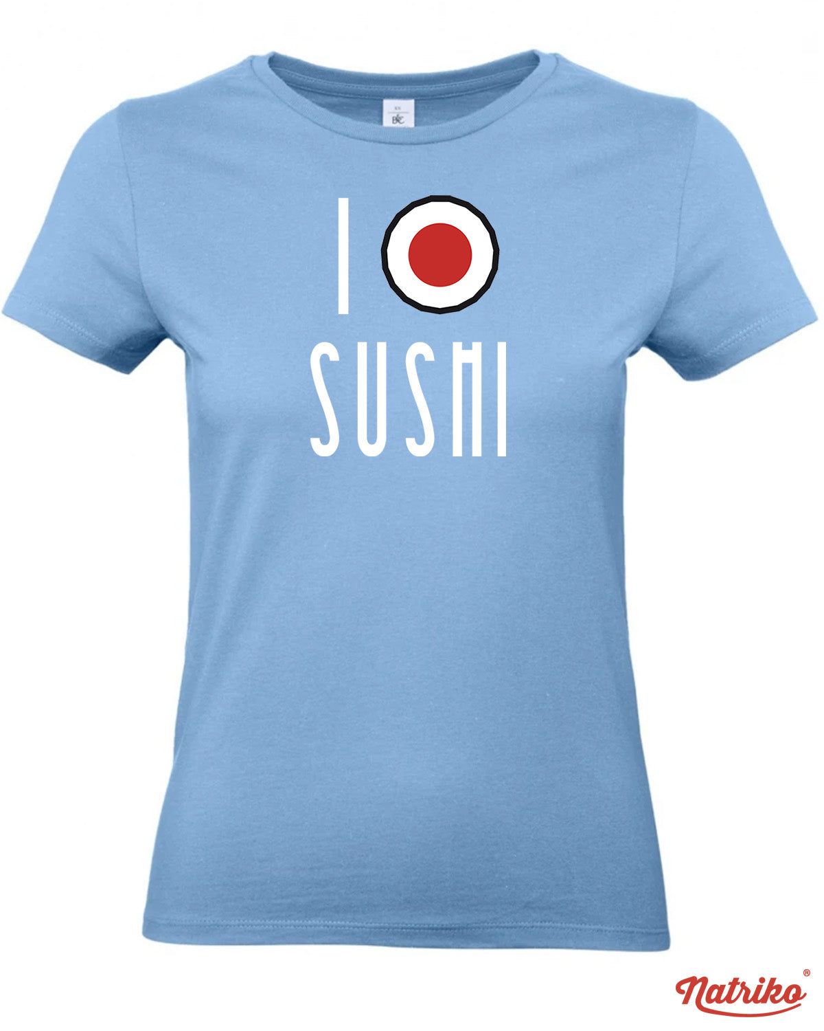 Dámské tričko s potiskem I love sushi