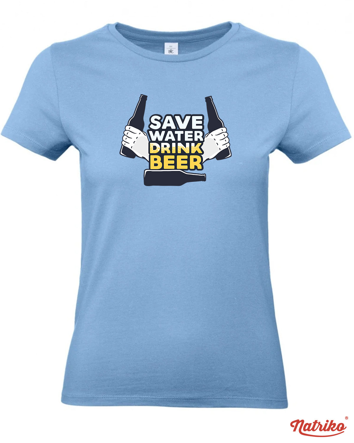 Dámské tričko s potiskem Save water drink beer