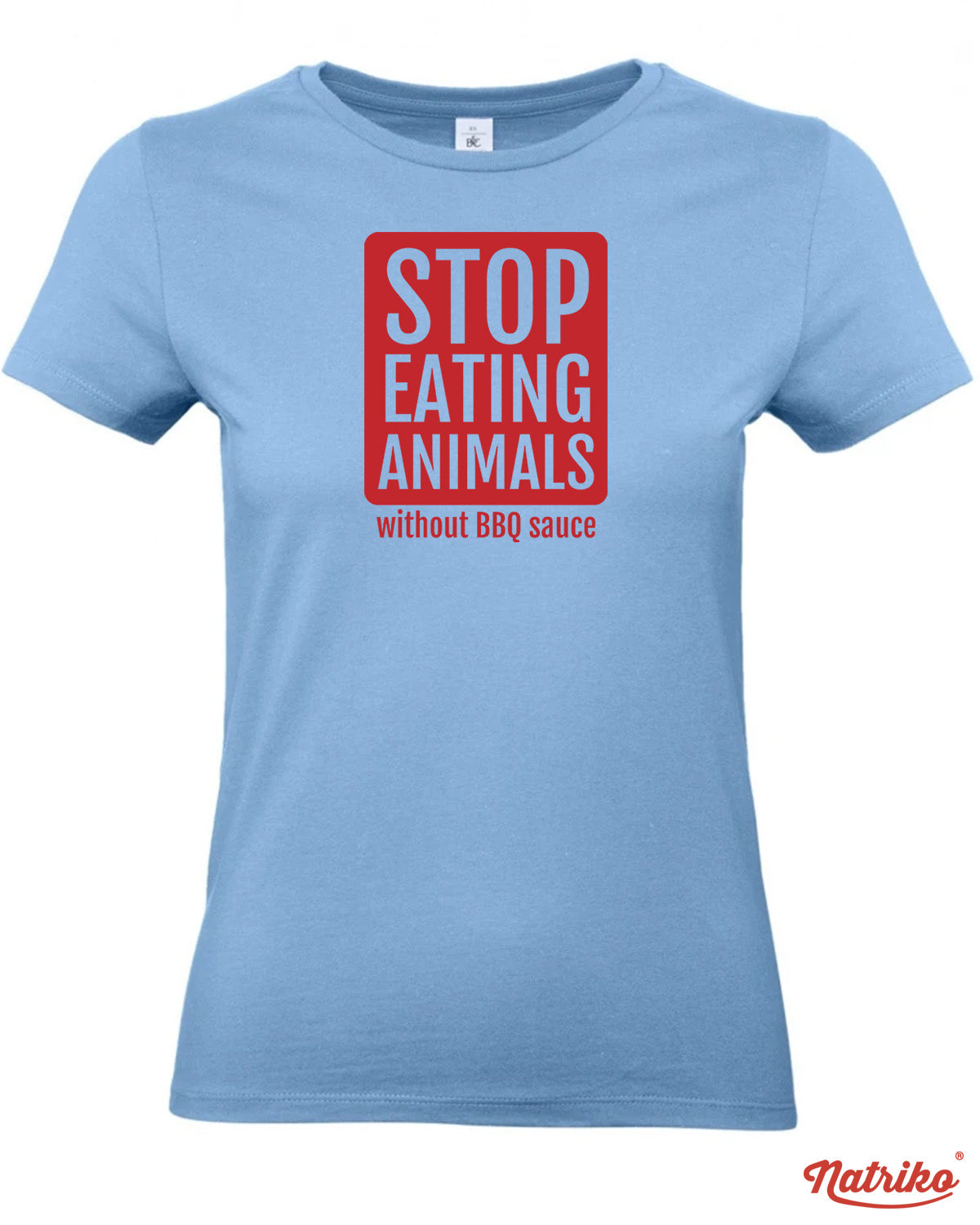 Dámské tričko s potiskem Stop eating animals