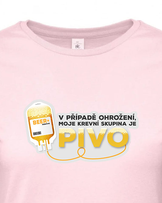 Dámské tričko s potiskem Beer positive