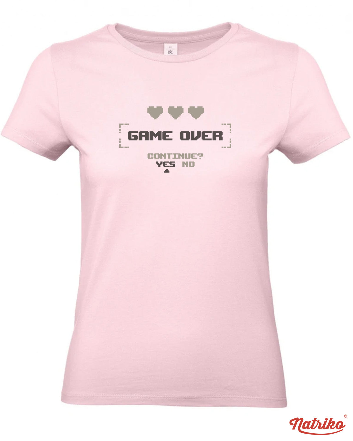 Dámské tričko s potiskem Game over Continue