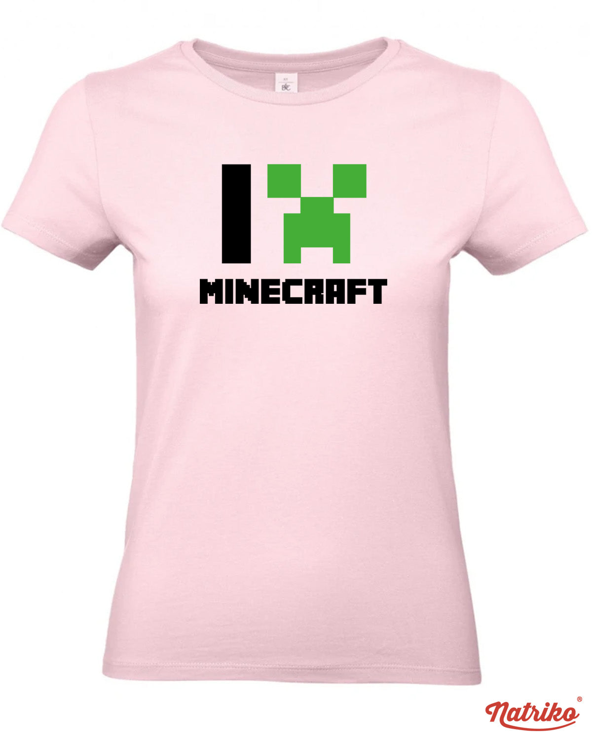 Dámské tričko s potiskem I love Minecraft