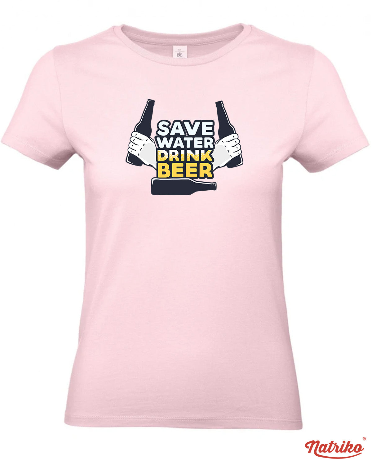 Dámské tričko s potiskem Save water drink beer