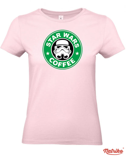 Dámské tričko s potiskem Star wars coffee