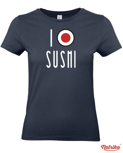 Dámské tričko s potiskem I love sushi