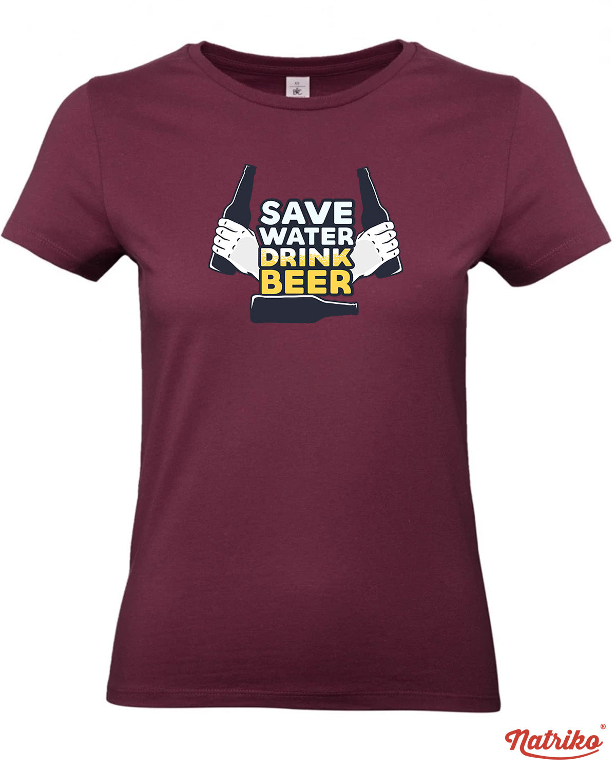 Dámské tričko s potiskem Save water drink beer