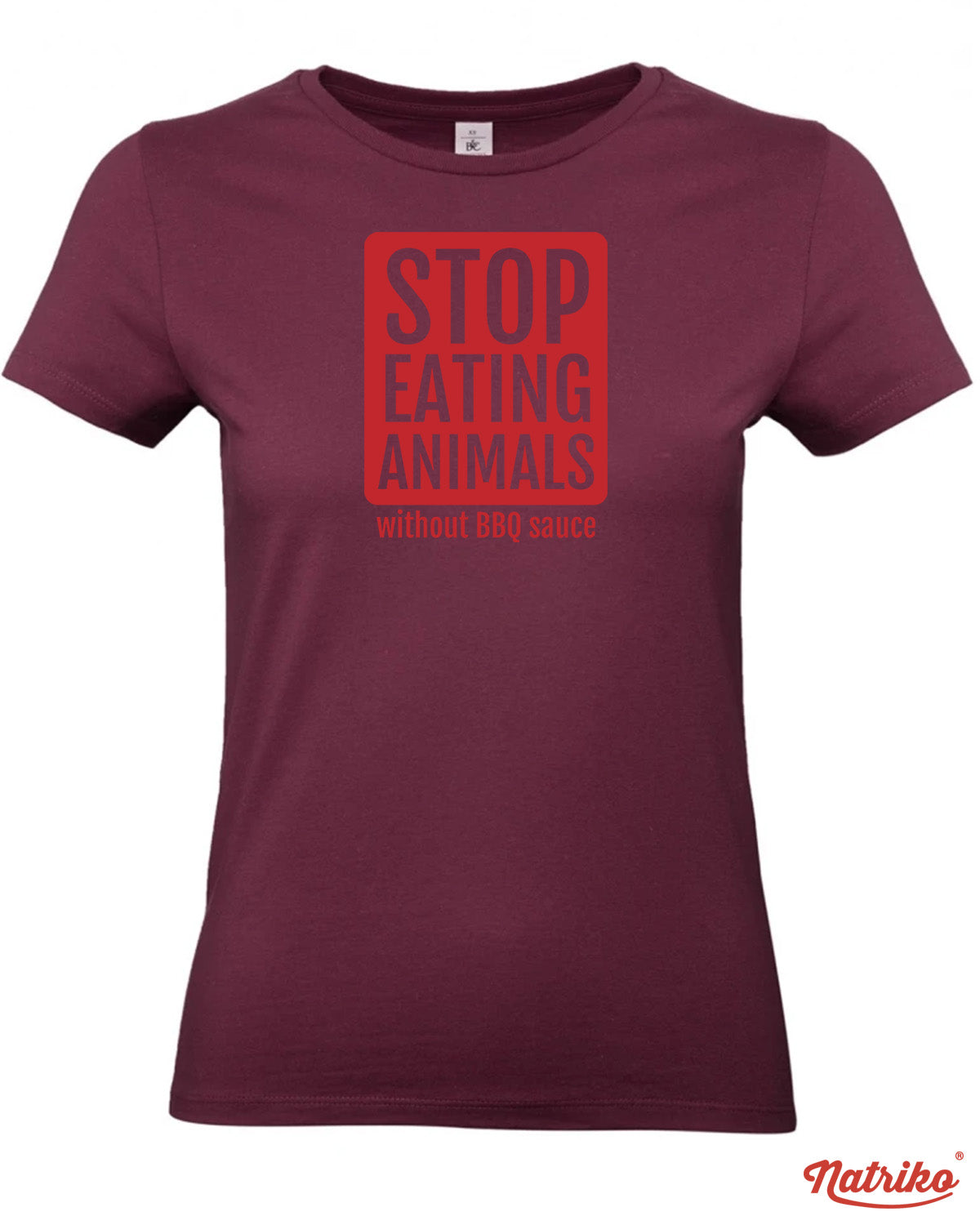 Dámské tričko s potiskem Stop eating animals