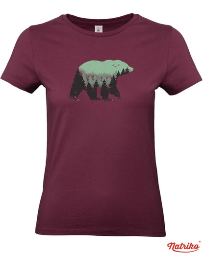 Dámské tričko s potiskem Wild bear