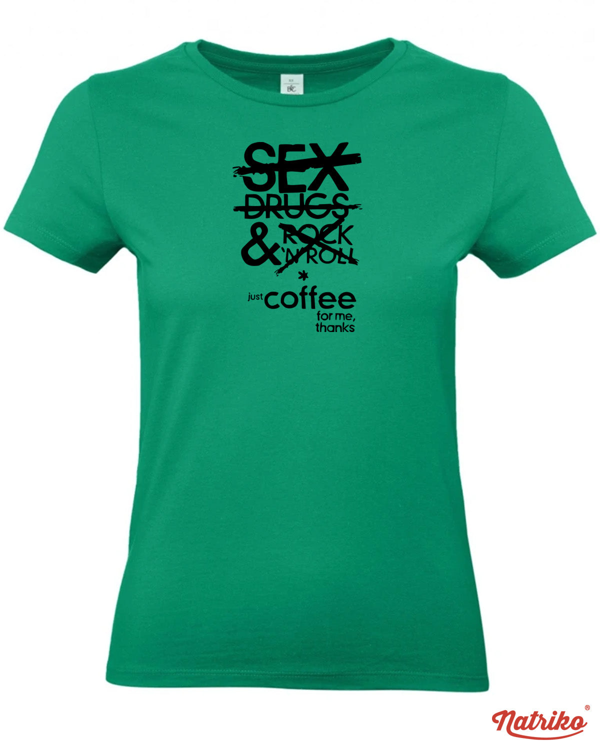 Dámské tričko s potiskem Just coffee