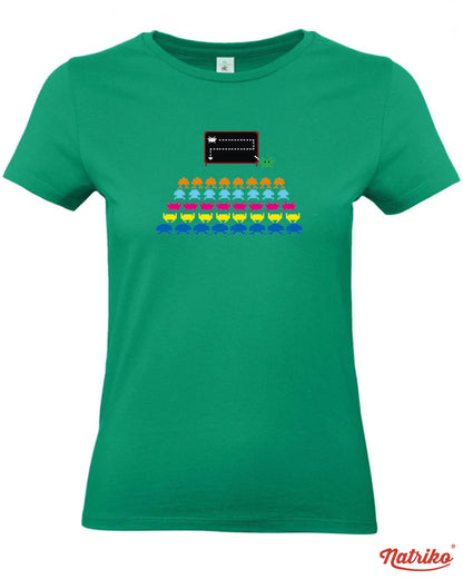 Dámské tričko s potiskem Space invaders
