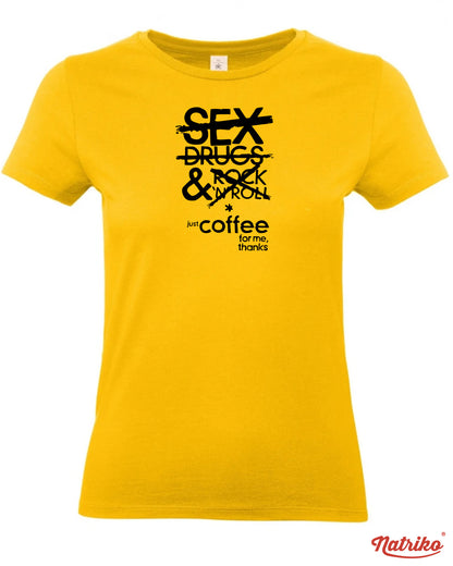 Dámské tričko s potiskem Just coffee