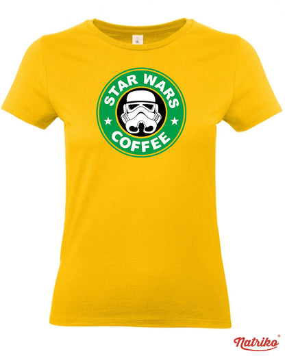 Dámské tričko s potiskem Star wars coffee