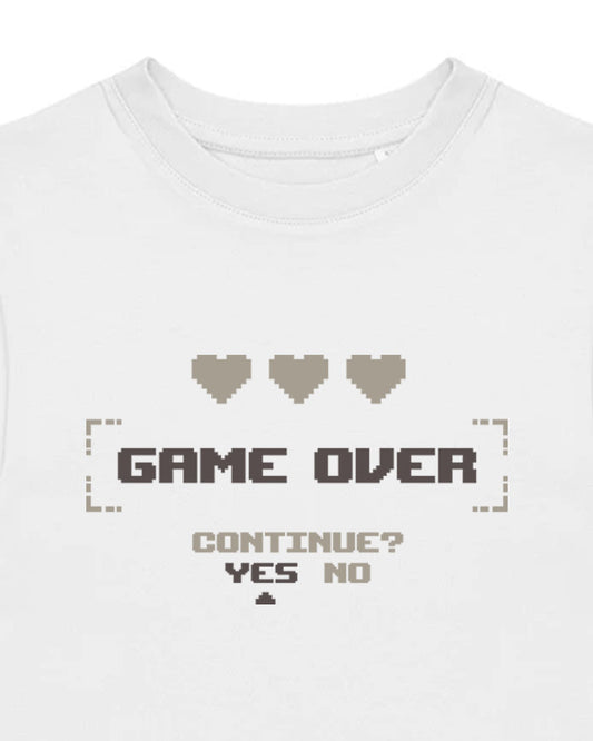 Dětské tričko s potiskem Game over Continue