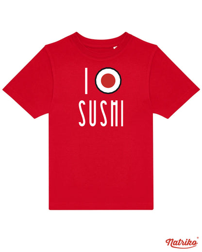 Dětské tričko s potiskem I love sushi
